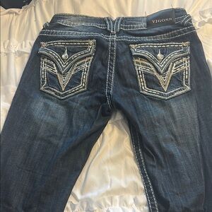 Vigoss Blue Boot Cut Jeans with Signature Stitching